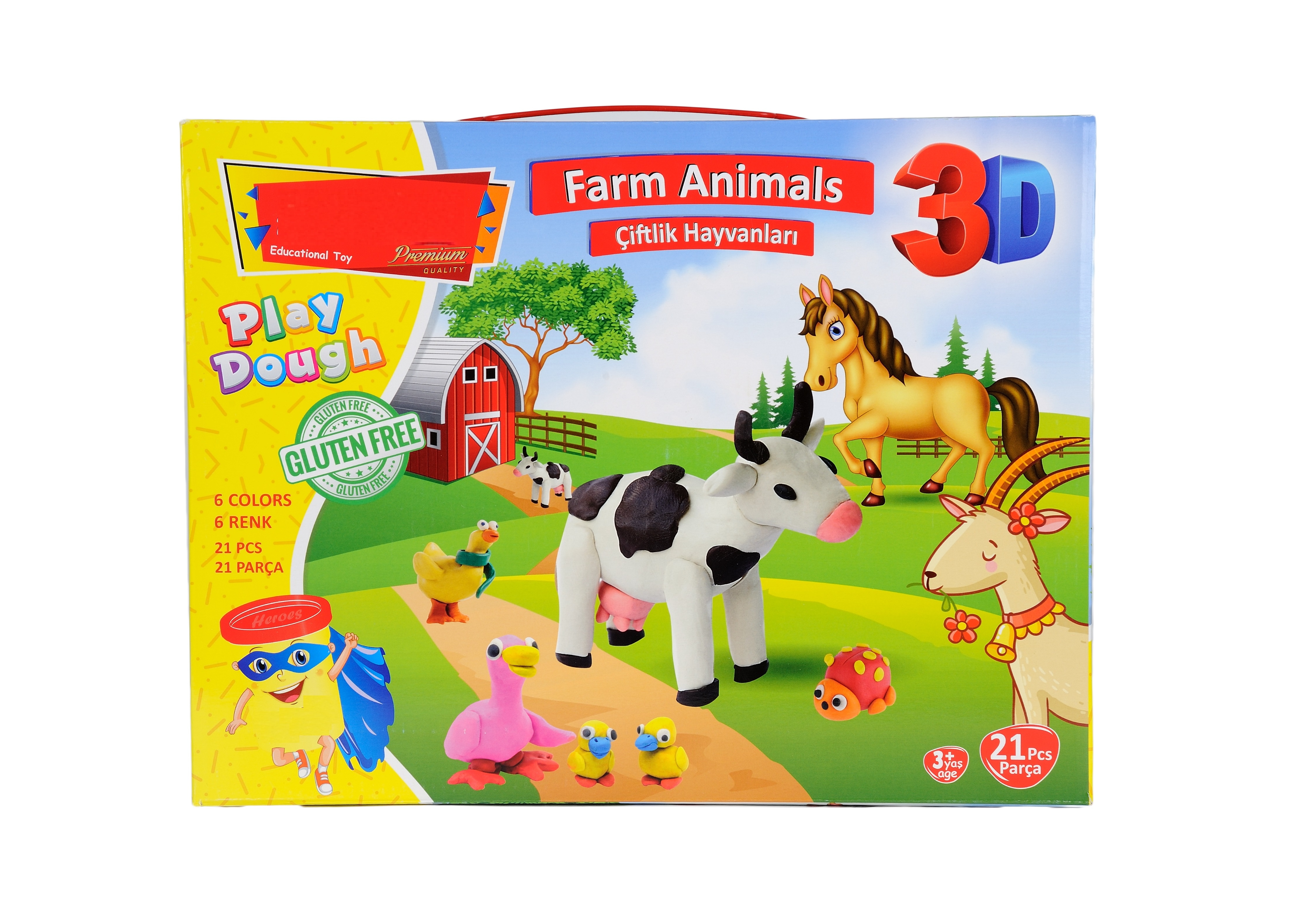 3D Çiftlik Glutensiz Oyun Hamur Seti
