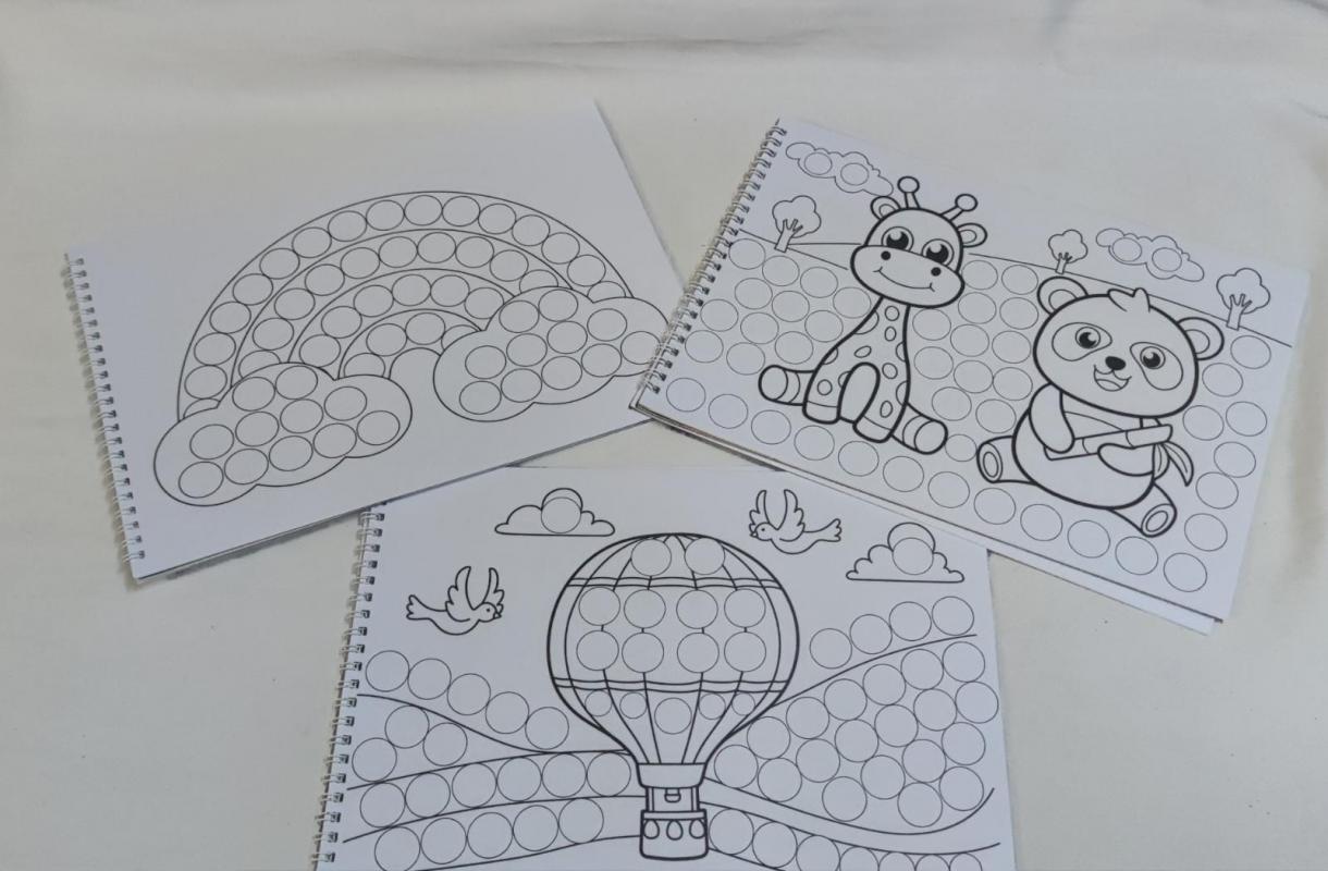 3’lü Lino Dot Marker Boyama Kitapları