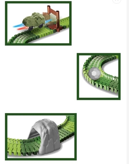 96 Parça Dinozor Temalı Hareketli Raylar Dinozor Araçlı