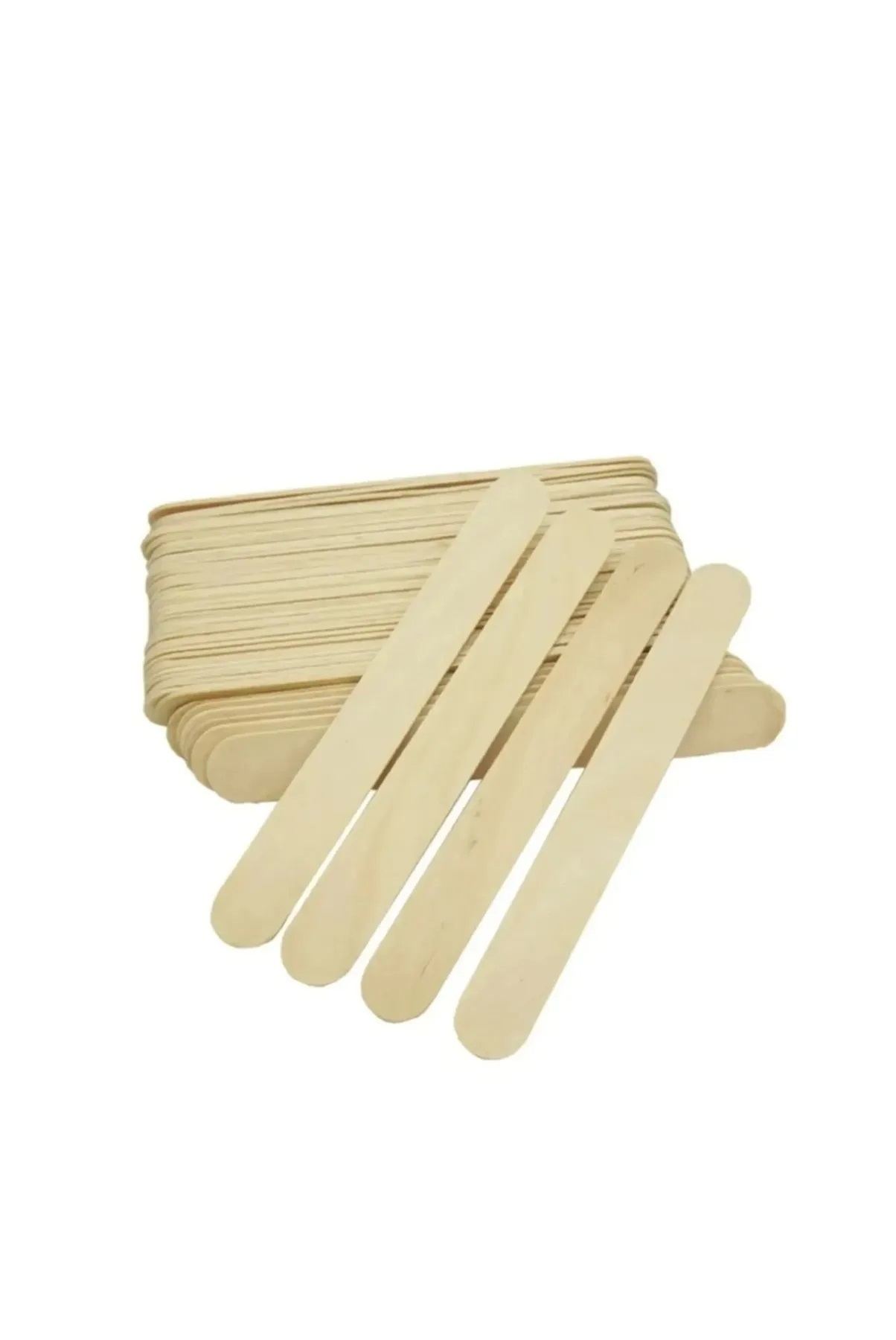 Yuvarlak Renkli Çubuk - Ahşap Çubuk, Muayene Çubuğu, Dil ve Etkinlik Çubuğu 15 cm 50’lik 3’lü Set
