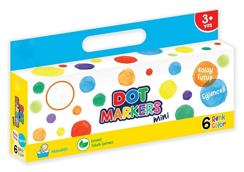 2’li Dot Marker Boyama Kitabı + Mini Dot Marker 6’lı Boya Kalemleri