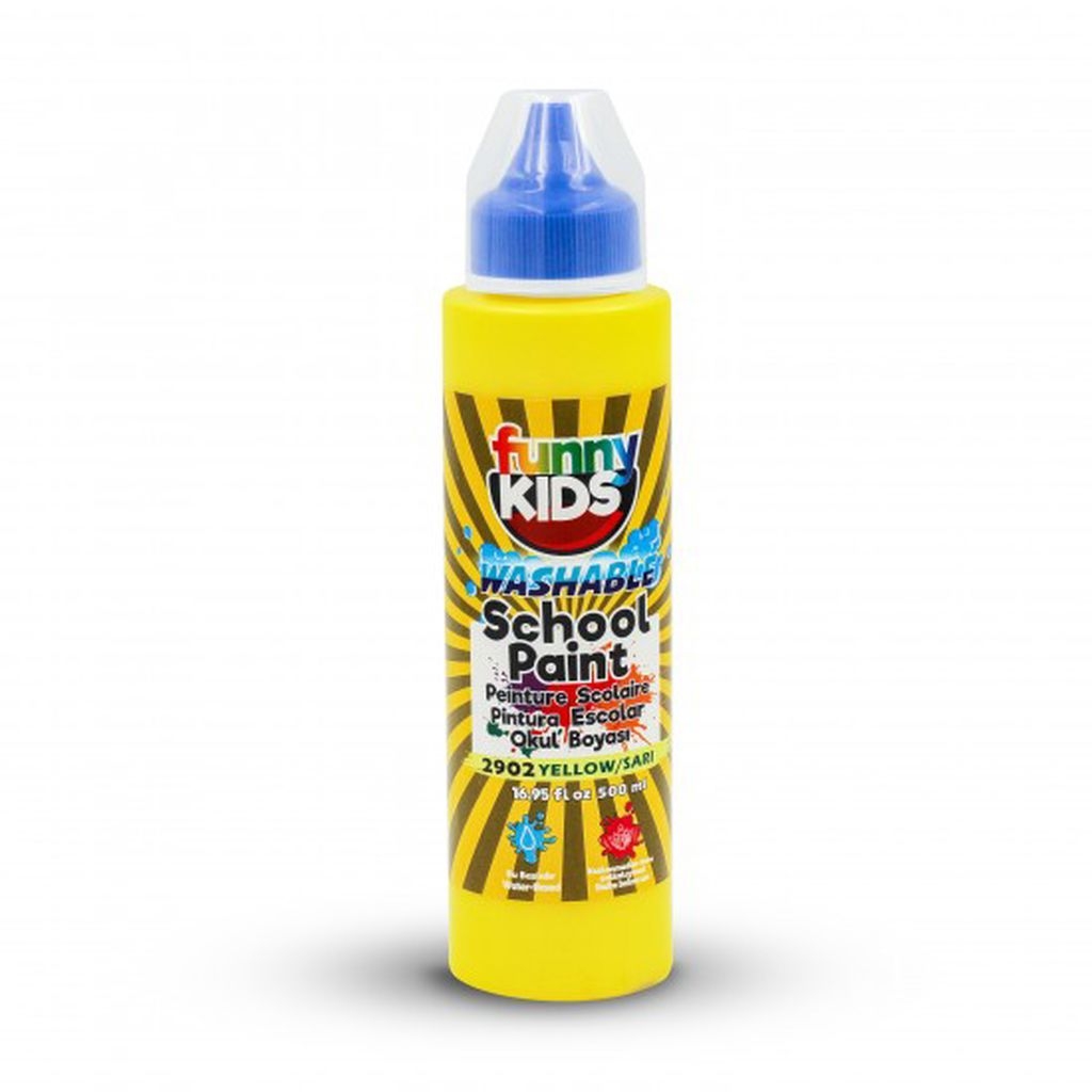 Funny Kids (Washable) Yıkanabilir Okul Boyası 500ml - Sarı