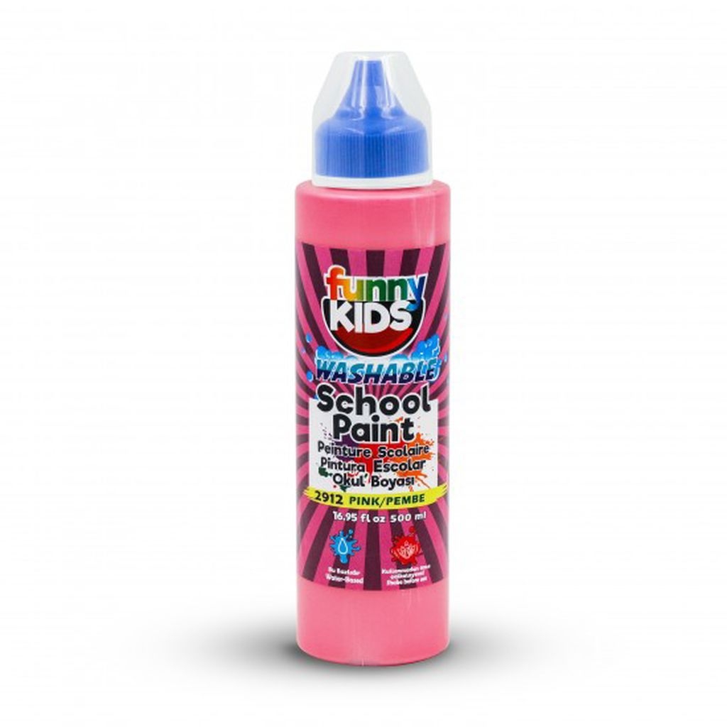Funny Kids (Washable) Yıkanabilir Okul Boyası 500ml - Pembe