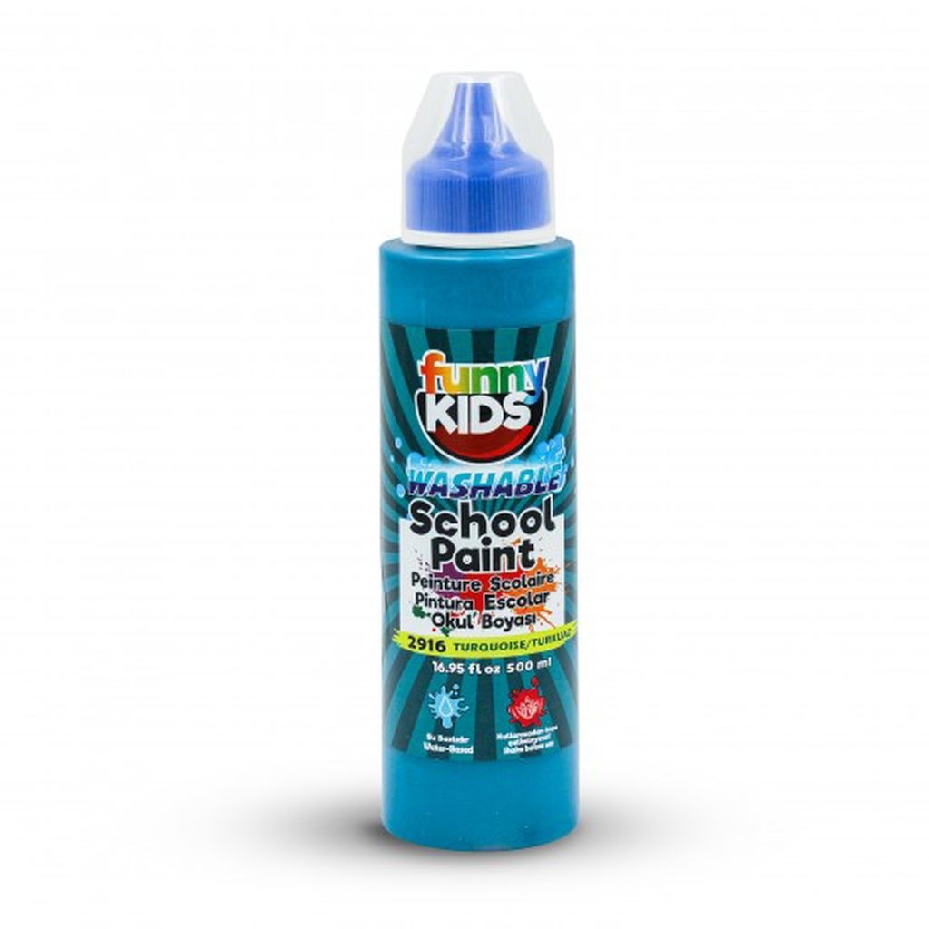 Funny Kids (Washable) Yıkanabilir Okul Boyası 500ml - Turkuaz