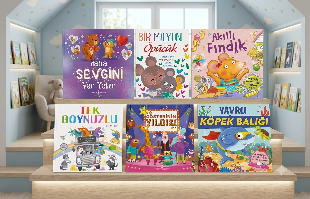 Bana Sevgini Ver Bir Milyon Öpücük Akıllı Fındık 6 Kitap Okuma Seti
