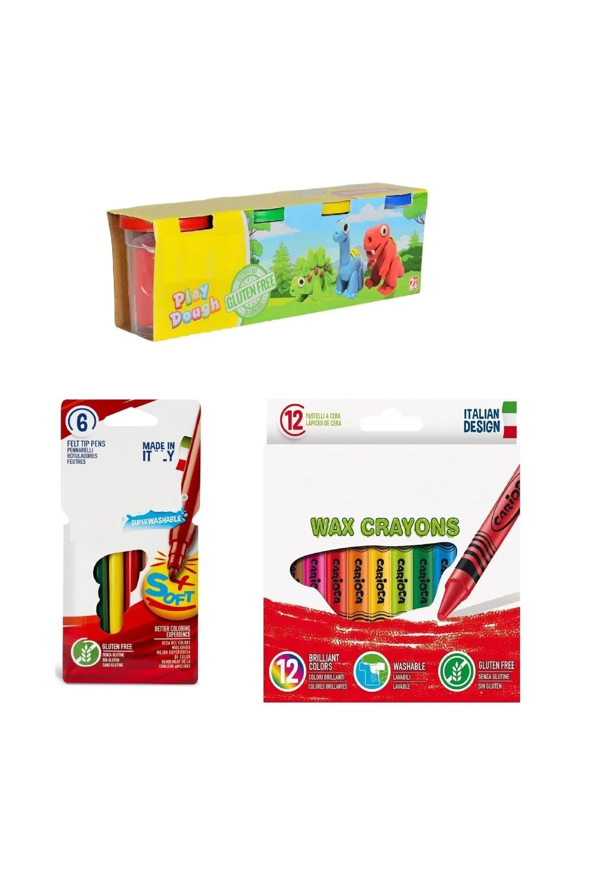 Glutensiz Oyun Hamuru Glutensiz Keçeli Kalem Glutensiz Pastel Boya Seti