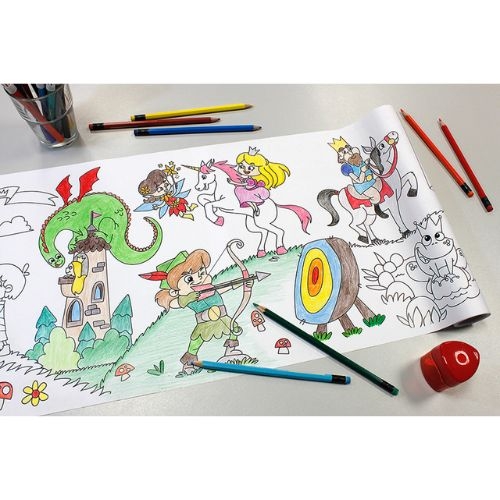 Yapışkanlı Baskılı Boyama Rulosu Oyun Dünyası Temalı 30 Cm. X 4 M