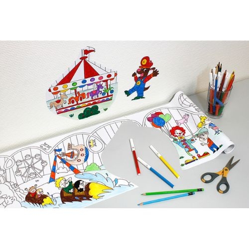 Yapışkanlı Baskılı Boyama Rulosu Oyun Parkı Temalı 30 Cm. X 4 M.
