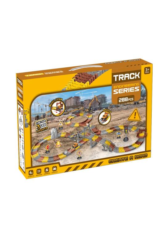 288 Parça İnşaat Temalı Hareketli Raylar Araçlı İnşaat Tracks