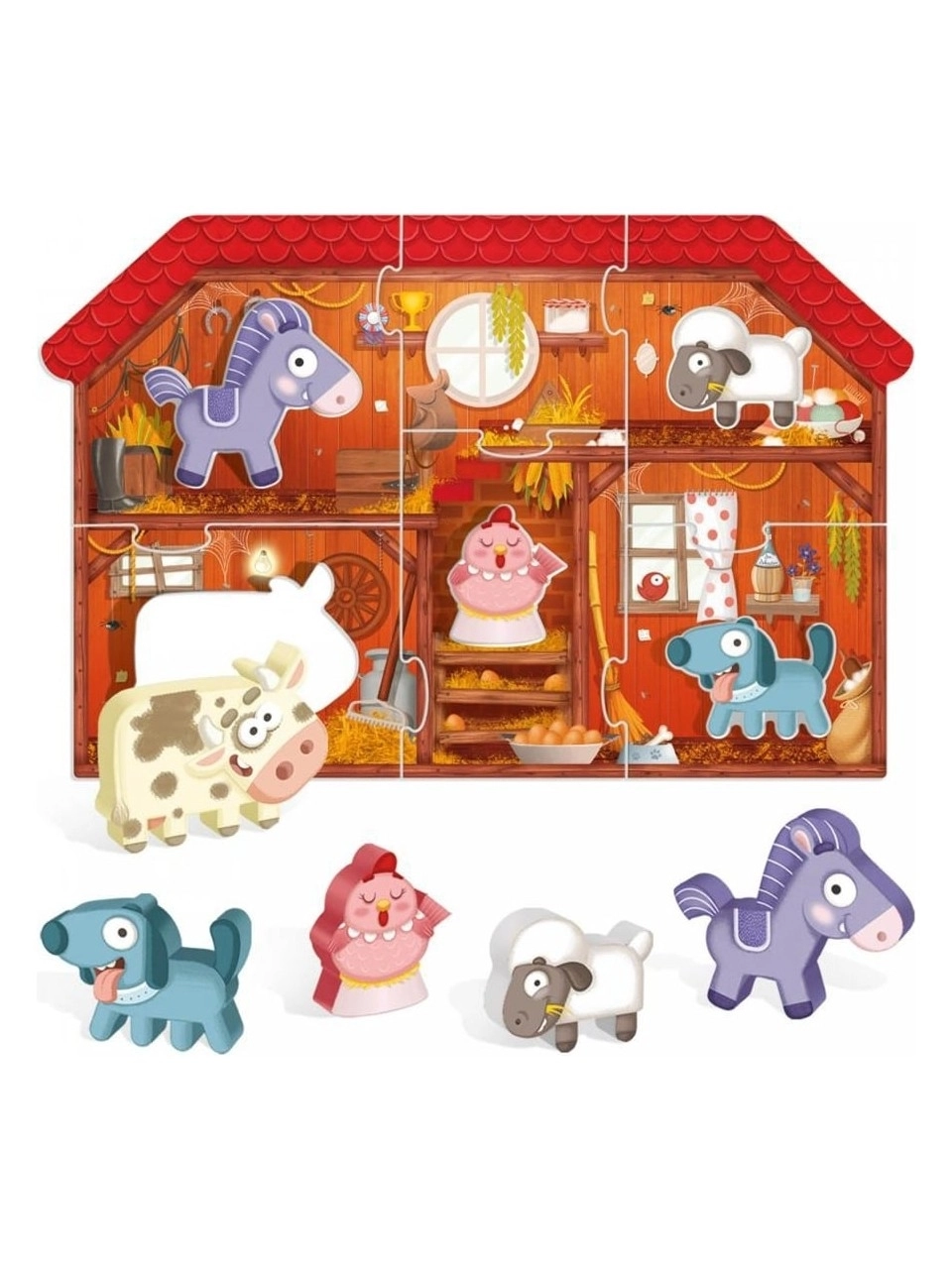 Headu Montessori First Puzzle The Farm (İlk Yapbozum-Çiftlik) 2-4 Yaş