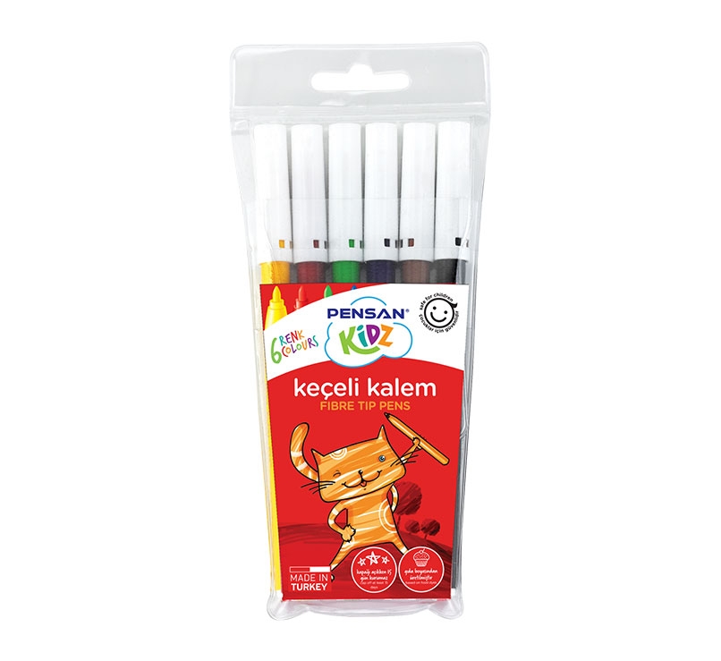 Pensan Keçeli Boya Kalemi Kidz 6 Renk
