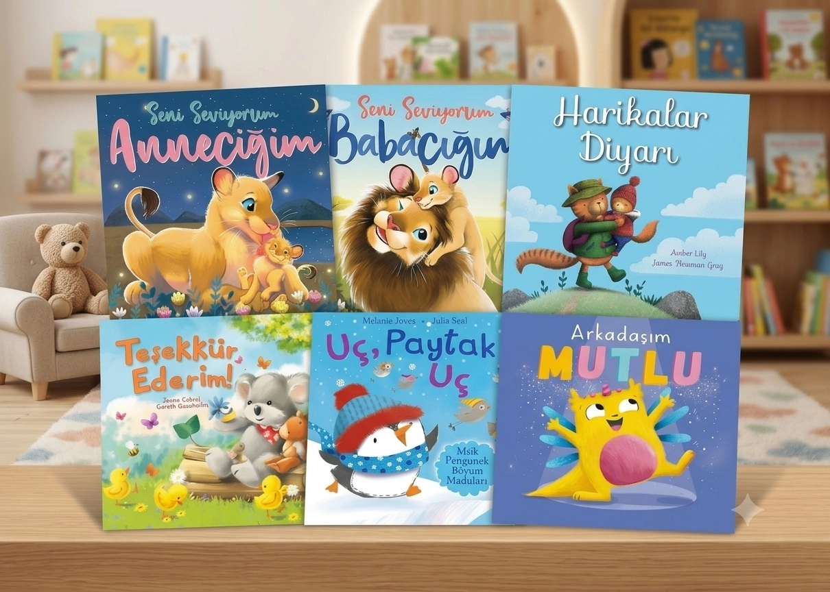 Seni Seviyorum Anneciğim Harikalar Diyarı Teşekkür Ederim 6 Kitap Okuma Seti