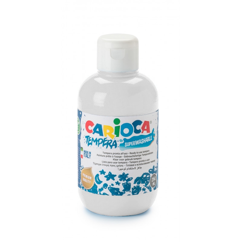 Carioca Tempera Suluboya Süper Yıkanabilir Parmak Boya Beyaz 250 ML