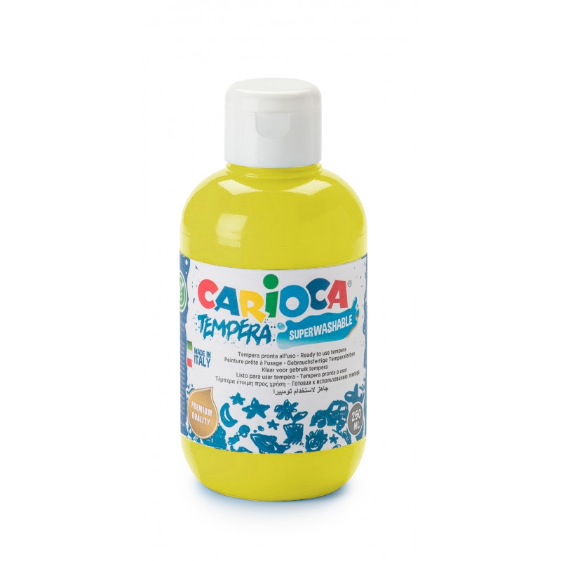 Carioca Tempera Suluboya Süper Yıkanabilir Parmak Boya Sarı 250 ML