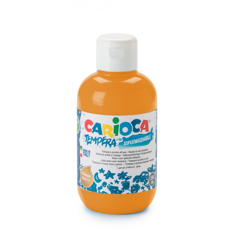 Carioca Tempera Suluboya Süper Yıkanabilir Parmak Boya Turuncu 250 ML