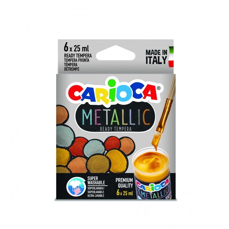 Carioca Tempera Metalik Parmak Boya 6’lı