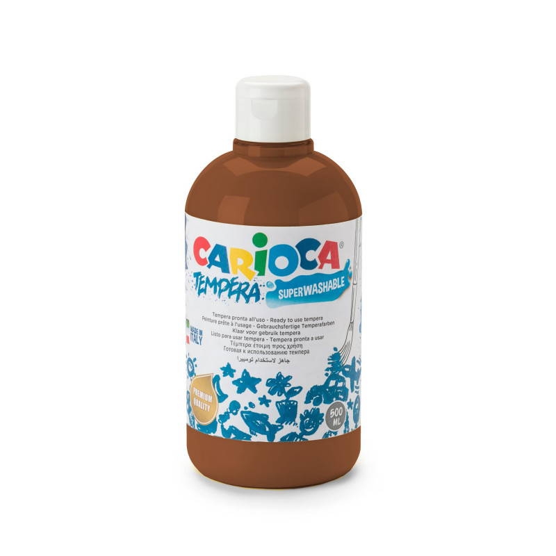 Carioca Tempera Suluboya Süper Yıkanabilir Parmak Boya Kahverengi 500 ML