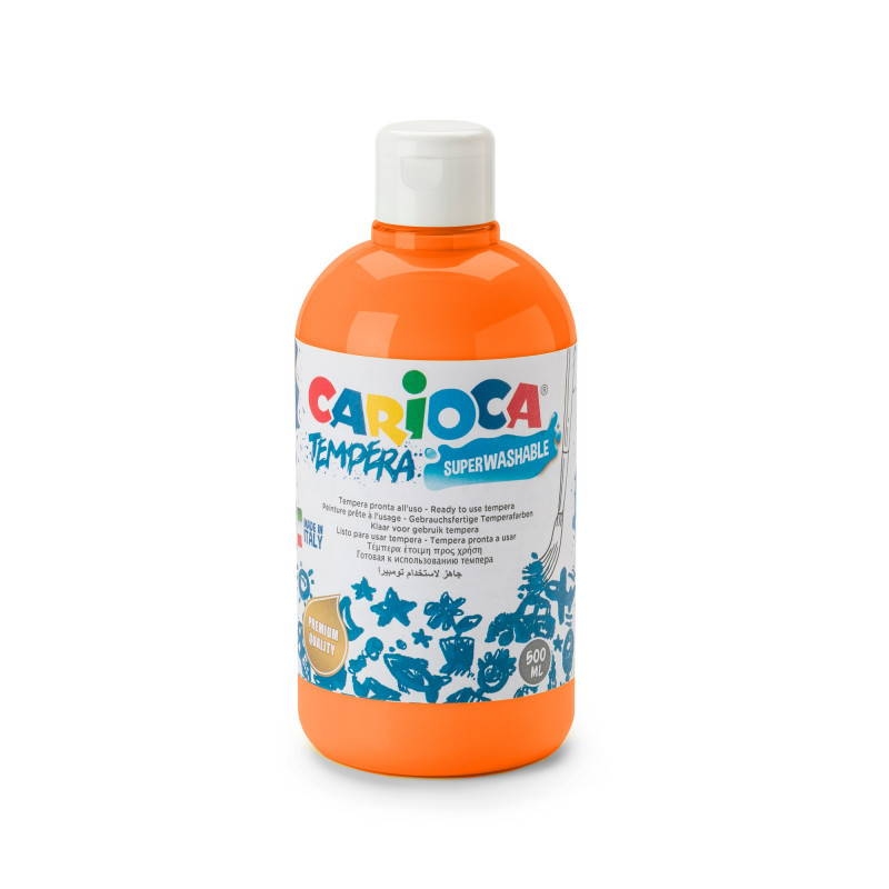 Carioca Tempera Suluboya Süper Yıkanabilir Parmak Boya Turuncu 500 ML