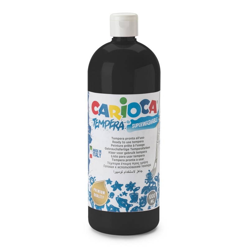 Tempera Suluboya Süper Yıkanabilir Parmak Boya Siyah 1000 ML
