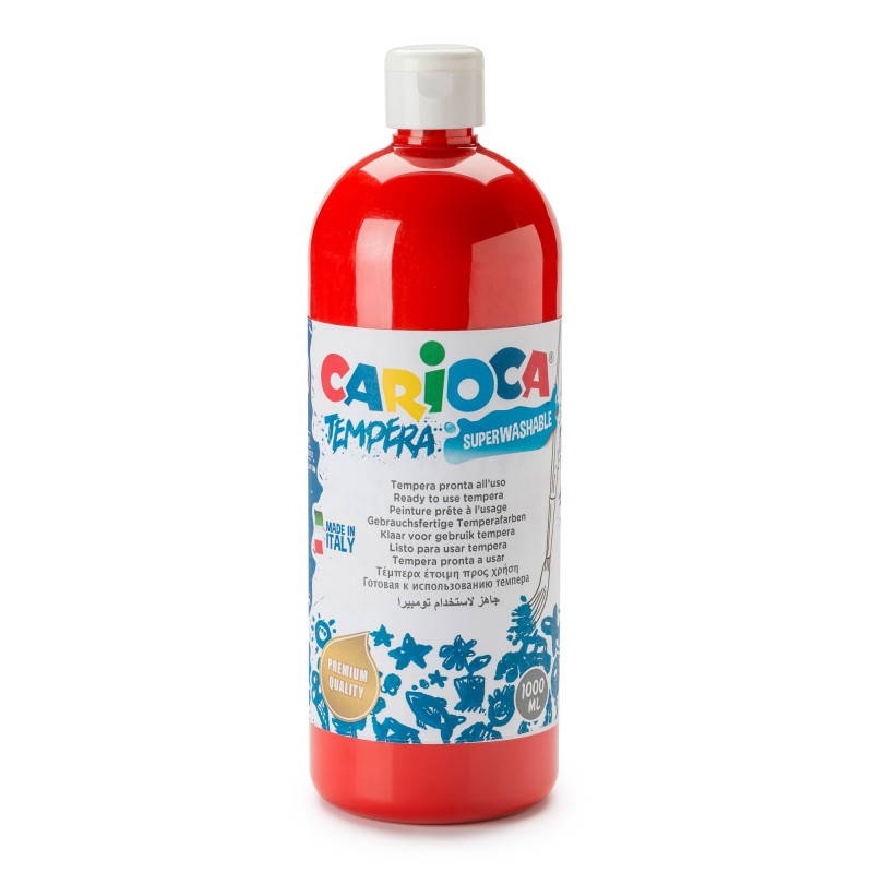 Tempera Suluboya Süper Yıkanabilir Parmak Boya Kırmızı 1000 ML