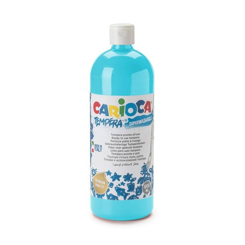 Tempera Suluboya Süper Yıkanabilir Parmak Boya Açık Mavi 1000 ML