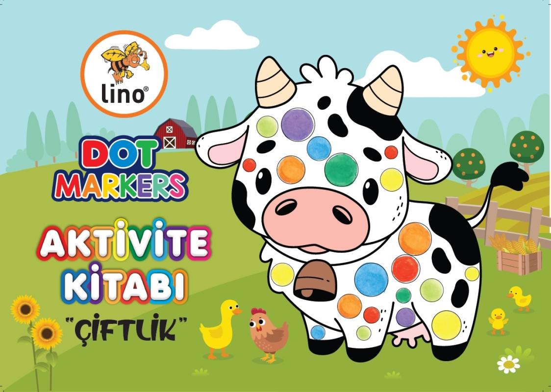 Dot Markers 3’lü Yıkanabilir Kalem ve 4’lü  Boyama Kitabı