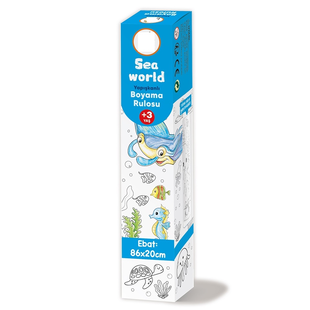 Yapışkanlı Rulo Resim Boyama Kağıdı SEA WORLD  86 x 20 cm
