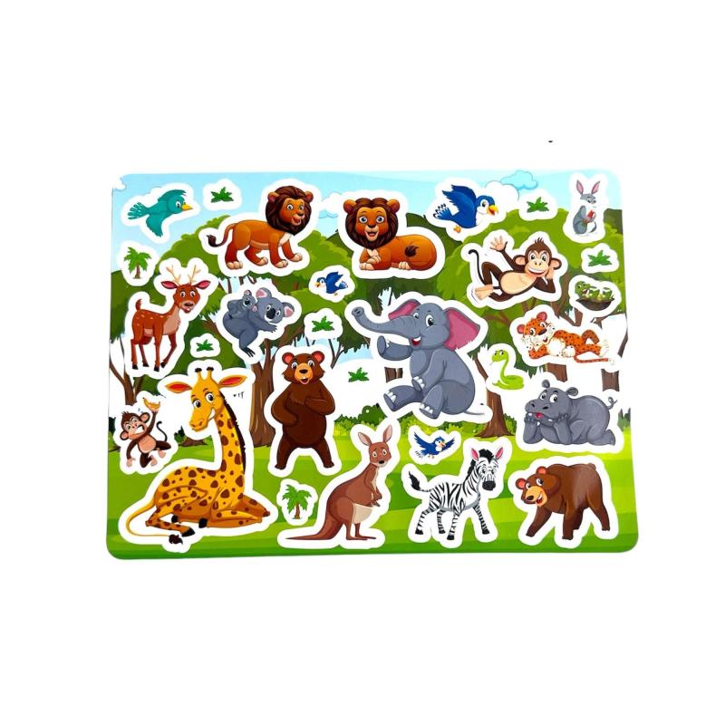 Tekrar Tekrar Kullanılabilen Sticker Seti -ANIMAL PARADISE