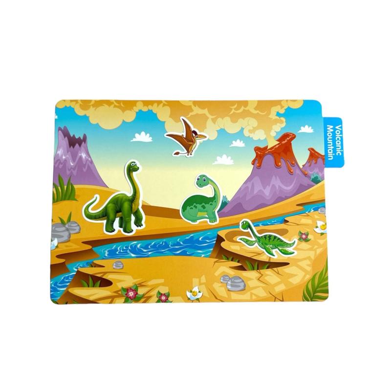 Tekrar Tekrar Kullanılabilen Sticker Seti -DINOSAUR WORLD