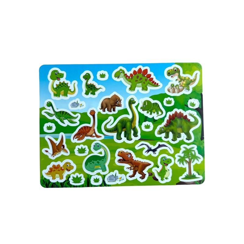 Tekrar Tekrar Kullanılabilen Sticker Seti -DINOSAUR WORLD
