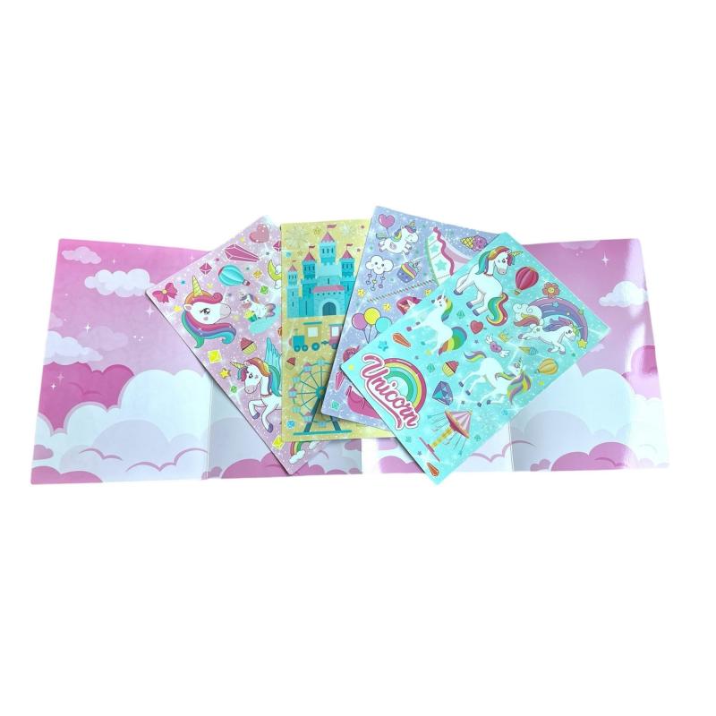 Tekrar Tekrar Kullanılabilen Sticker Seti - Unicorns