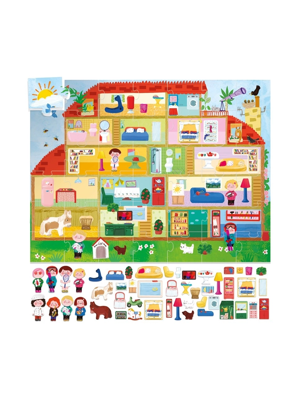 Headu Gıant Playset Puzzle The Doll House ( Bebek Evi Temalı Puzzle)