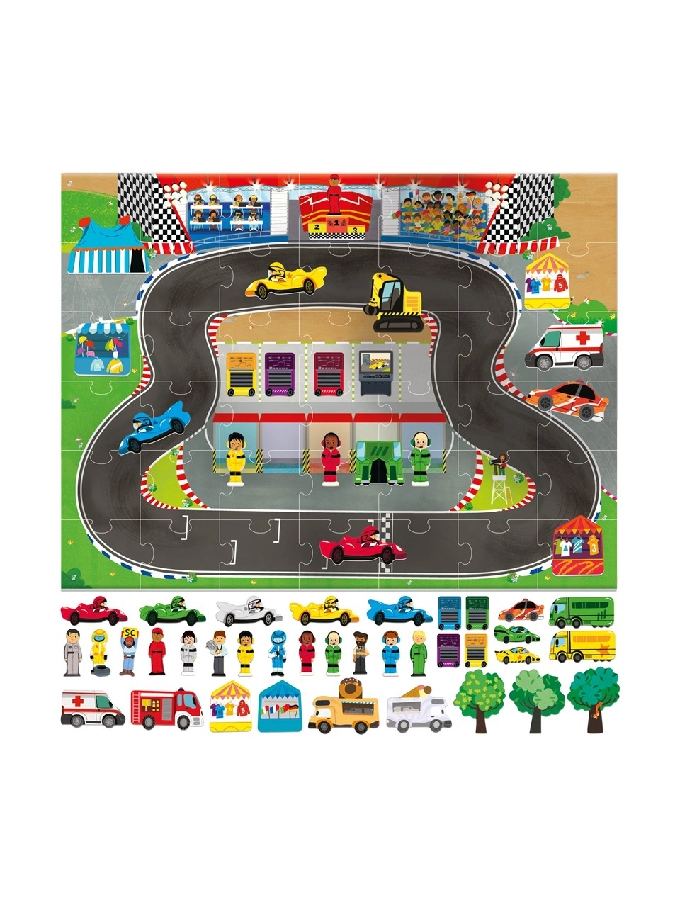 Headu Gıant Playset Puzzle The Gran Prıx ( Dev Oyun Seti Bulmacası)