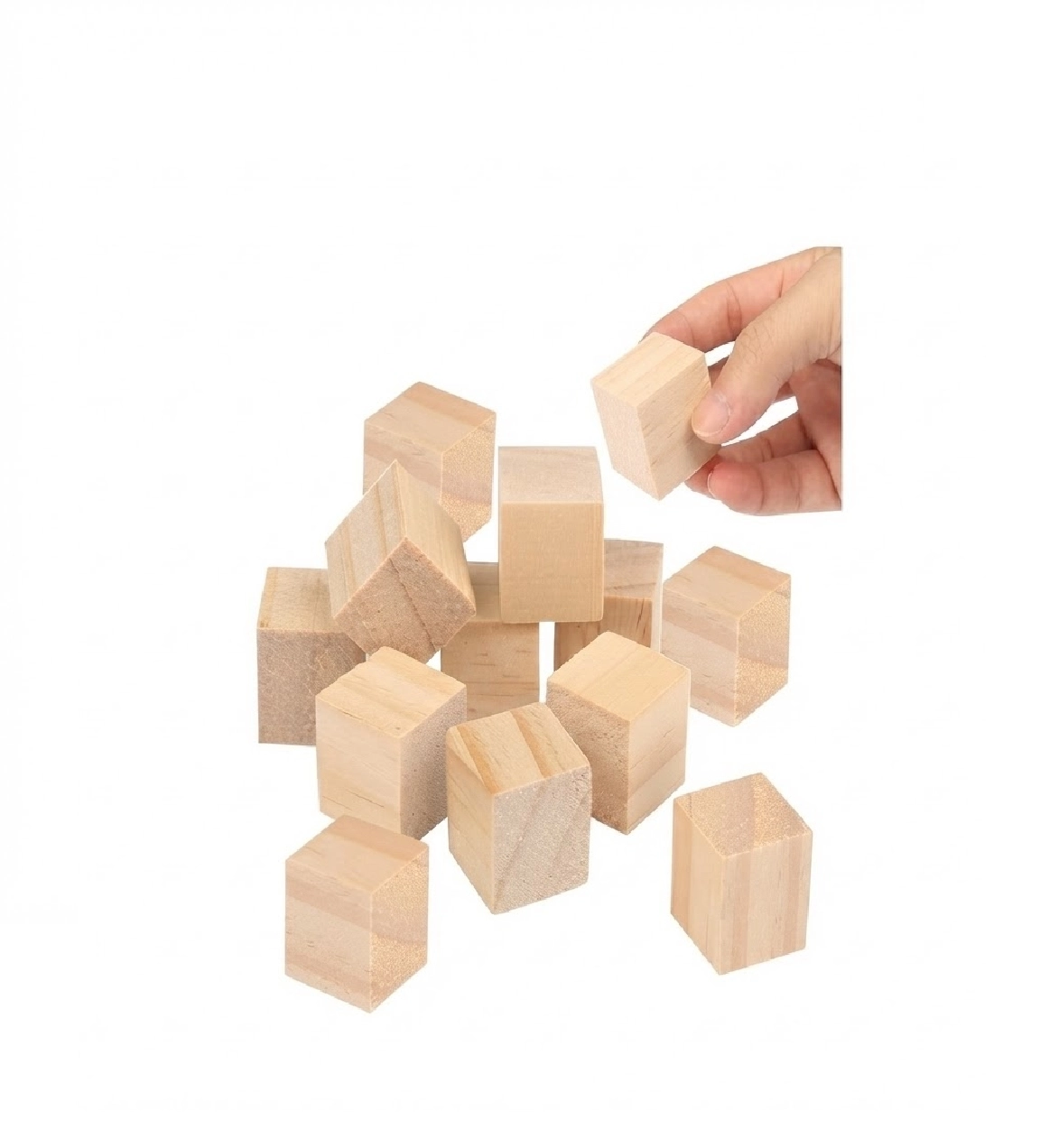 Naturel Ahşap Bloklar - 20 Adet