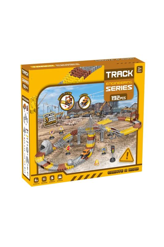 192 Parça İnşaat Temalı Hareketli Raylar Araçlı İnşaat Tracks
