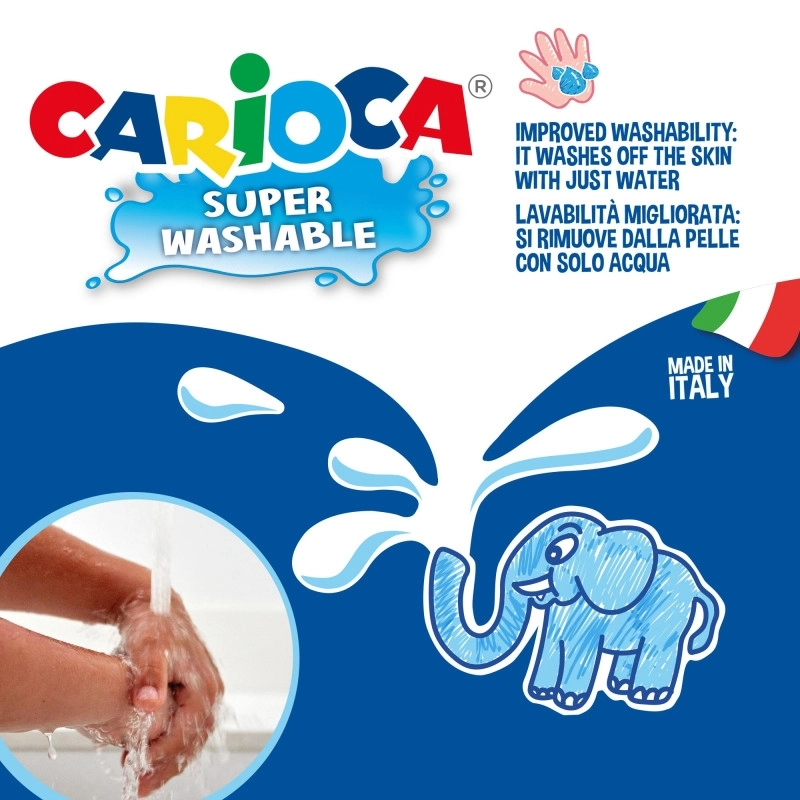 Carioca Jumbo Süper Yıkanabilir Keçeli Boya Kalemi 12’li