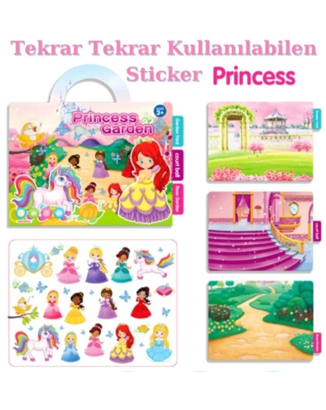 Tekrar Tekrar Kullanılabilen Sticker Seti -PRINCESS GARDEN