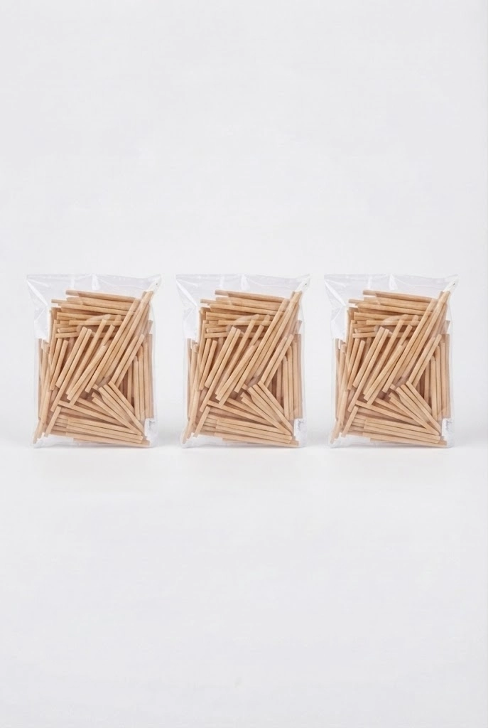 Ahşap Kibrit Çöpü Naturel 200’lü 3 Paket