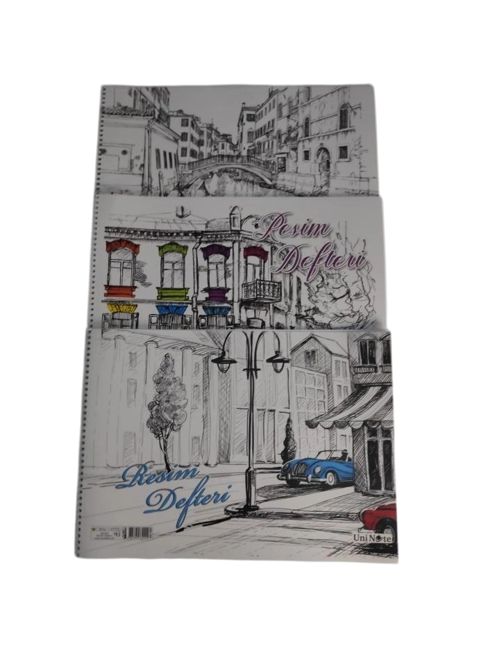 3 Adet 24*34 Resim Defteri 15 Yaprak