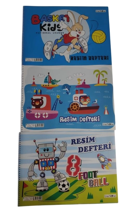 3 Adet 24*34 Resim Defteri 15 Yaprak