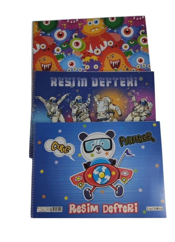 3 Adet 24*34 Resim Defteri 15 Yaprak