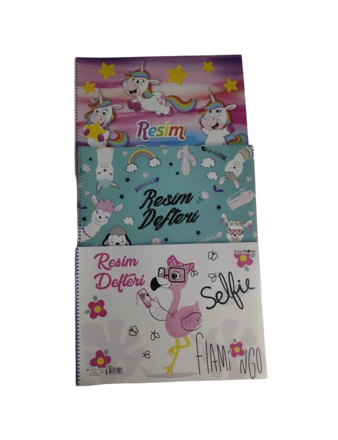 3 Adet 24*34 Resim Defteri 15 Yaprak