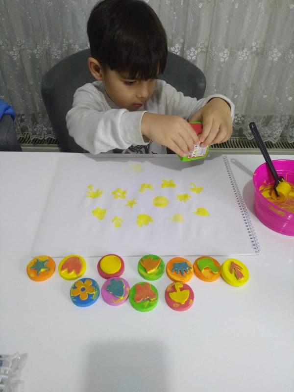 Eva Baskı Parmak Boyası Seti