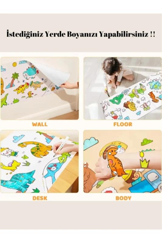 Yapışkanlı Rulo Resim Boyama Kağıdı Sea World 200 x 30 cm