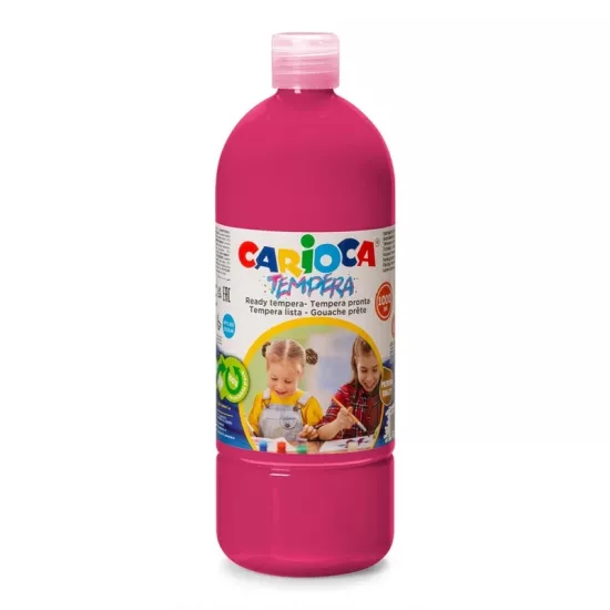 Carioca Tempera Suluboya Süper Yıkanabilir - 1000 Ml Parmak Boya - Fuşya