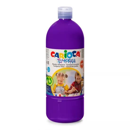 Carioca Tempera Suluboya Süper Yıkanabilir - 1000 Ml Parmak Boya - Mor