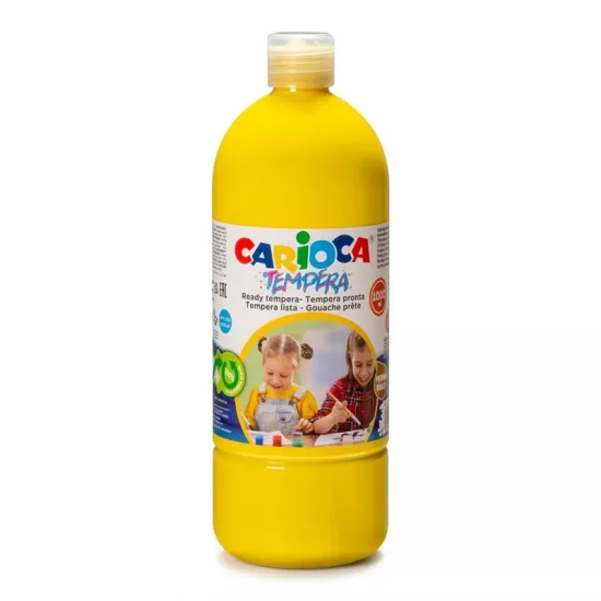 Carioca Tempera Suluboya Süper Yıkanabilir - 1000 Ml Parmak Boya - Sarı