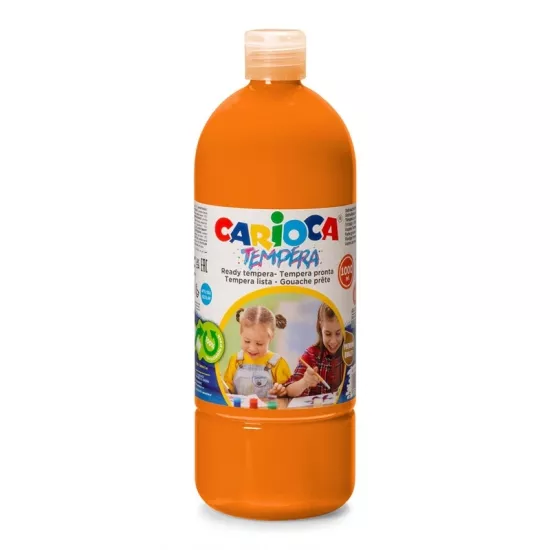 Carioca Tempera Suluboya Süper Yıkanabilir - 1000 Ml Parmak Boya - Turuncu
