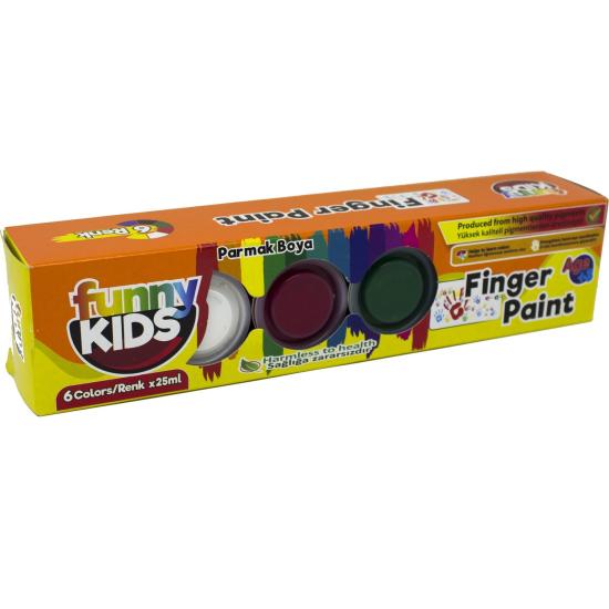 Funny Kids Parmak Boya 6x25 Ml 