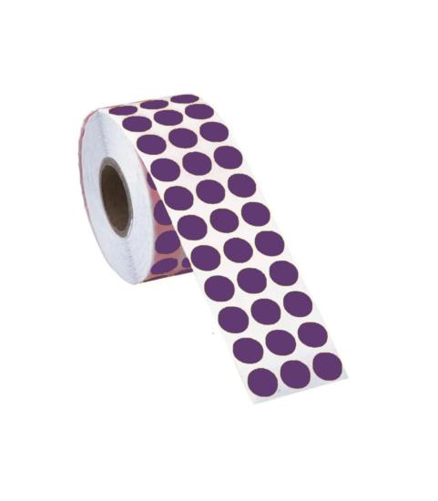 10 mm ( 1 cm) Nokta Etiketi 5000’li  - Mor [ Etkinlik Metaryalı ]